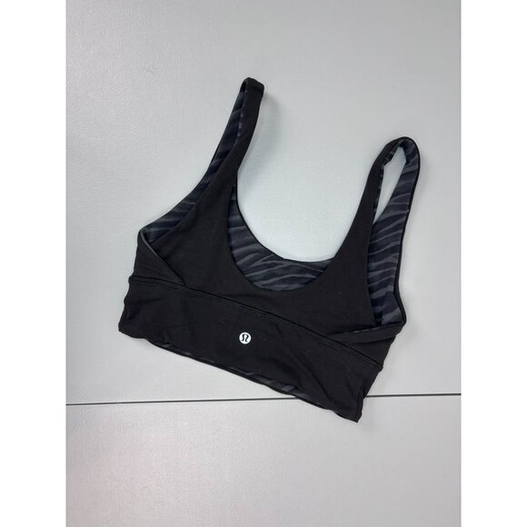 Lululemon women's 4 Align reversible bra light support A/B cups black tigre camo - Picture 6 of 7
